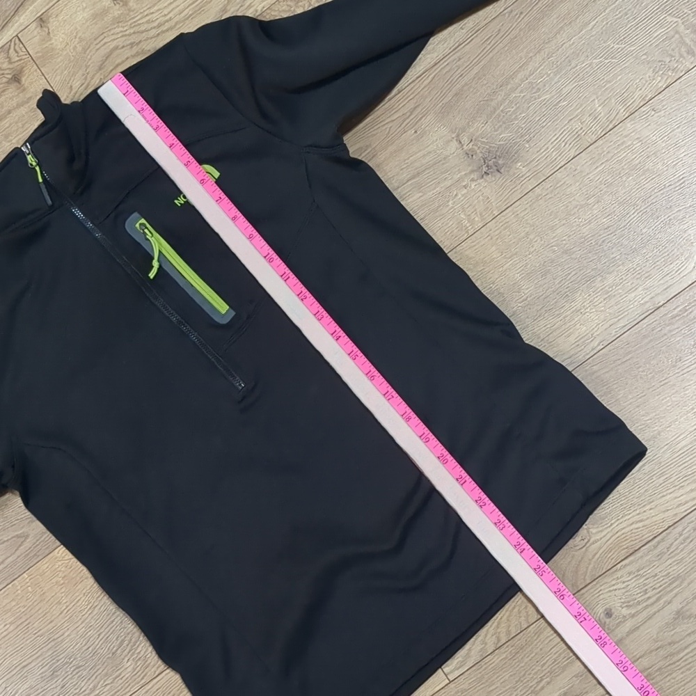 The North Face Men's Solid Black w/Neon Green 1/2 Zip Pullover Jacket Size Small - Picture 4 of 8